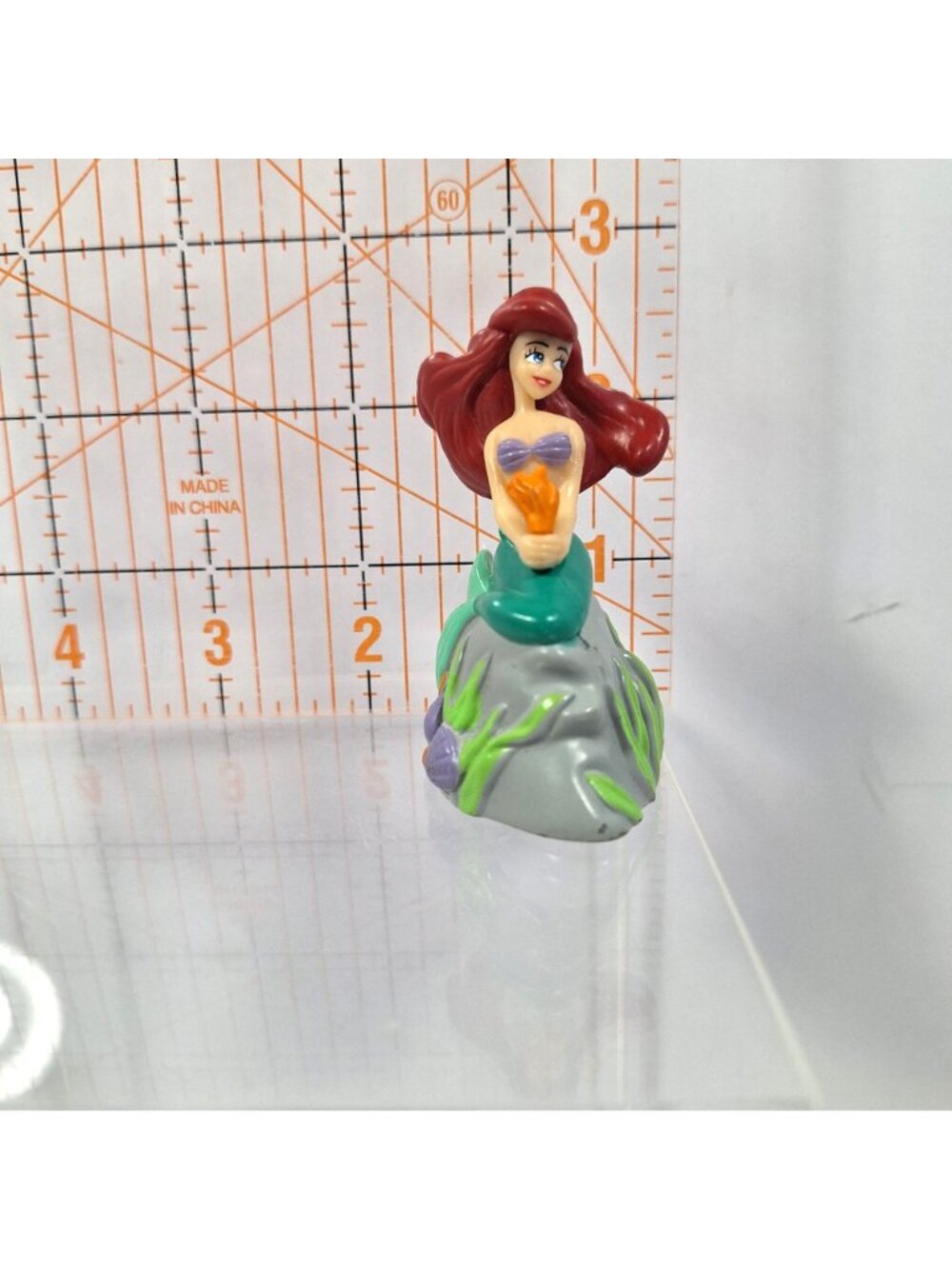 Disney Ariel Little Mermaid PVC Figurine Cake Topper Sitting on Rock - Picture 2 of 9